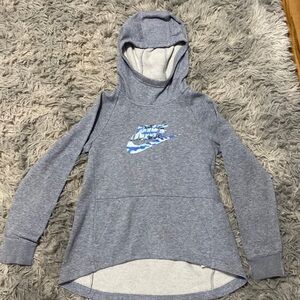 Kids gray/blue hoodie Nike
